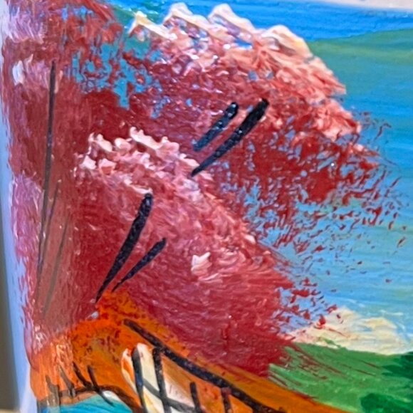 Hand Painted Honduras Central America Souvenir Ceramic Mug ~ Artist Signed - Picture 10 of 13